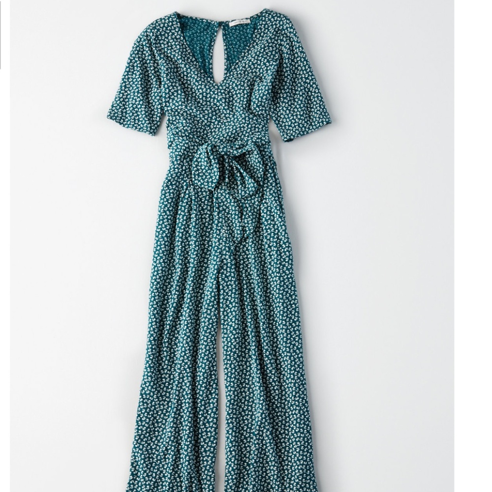 ISO  AE STRIPED TIE WAIST KIMONO JUMPSUIT